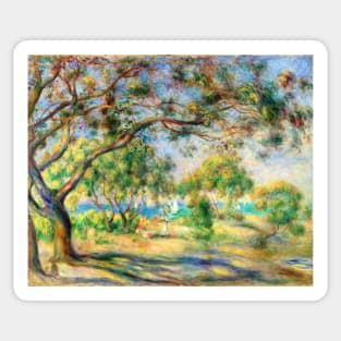 Bois de la Chaise, Women in the Woods, Noirmoutier 1892, Pierre-Auguste Renoir Sticker